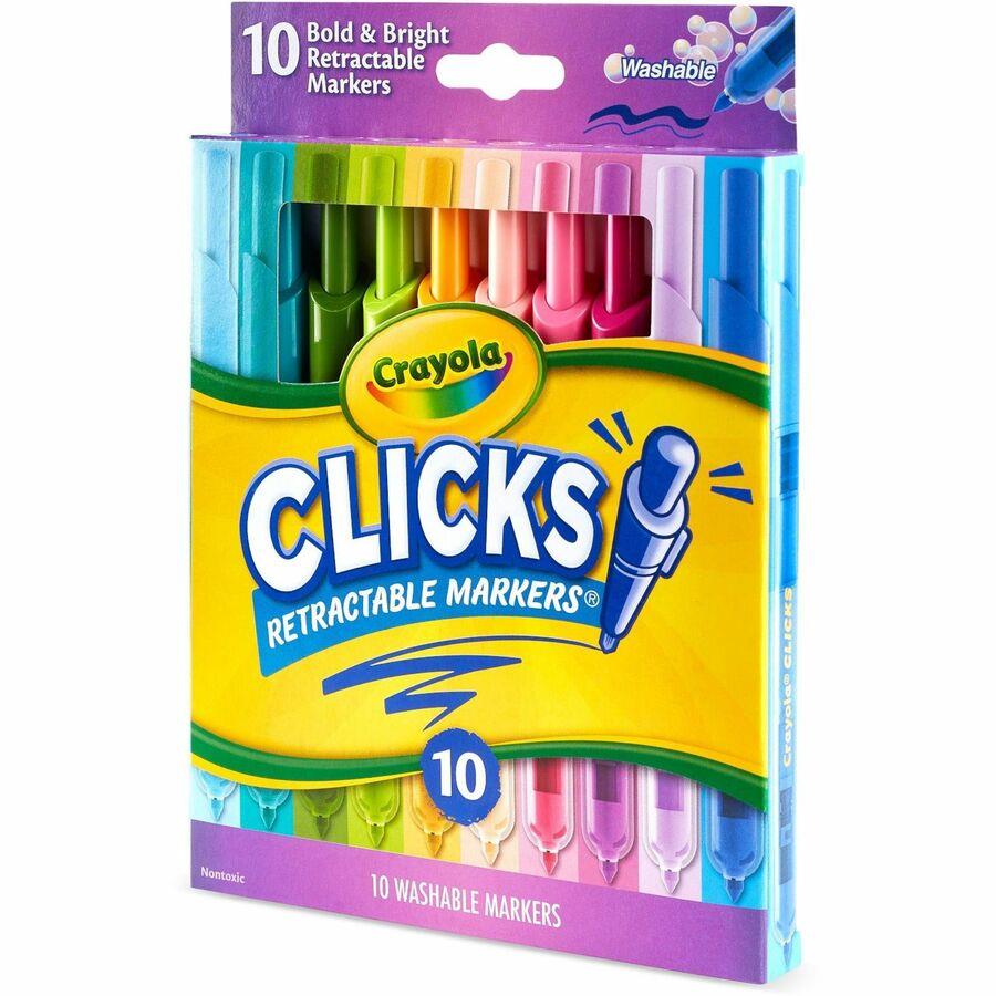 Crayola Clicks Retractable Markers - Bold Marker Point - Retractable - Multi - 1 Pack
