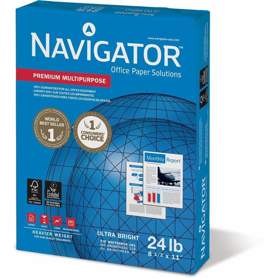 Navigator Platinum Paper, 99 Brightness, 32 lb, 8 1/2 x 11, White