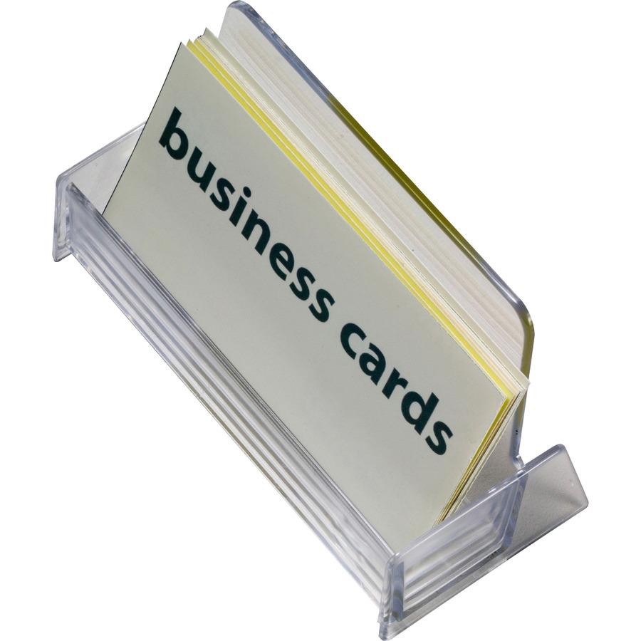 Deflecto 4 Tier Business Card Holder 3.5 x 3.9 x 4.1 Black