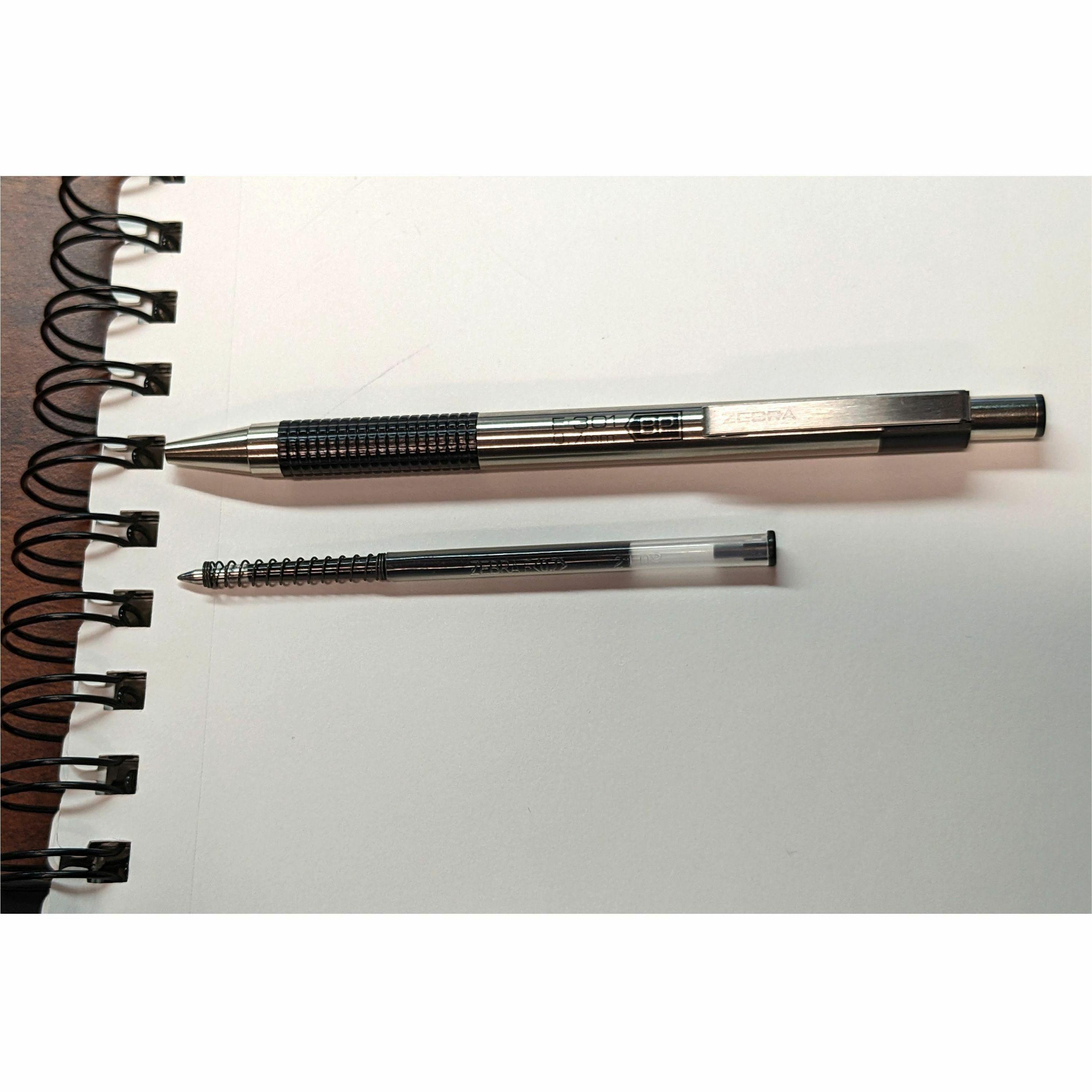 Zebra Pen F-Series Pen Refills - Fine Point - Black Ink - 2 / Pack