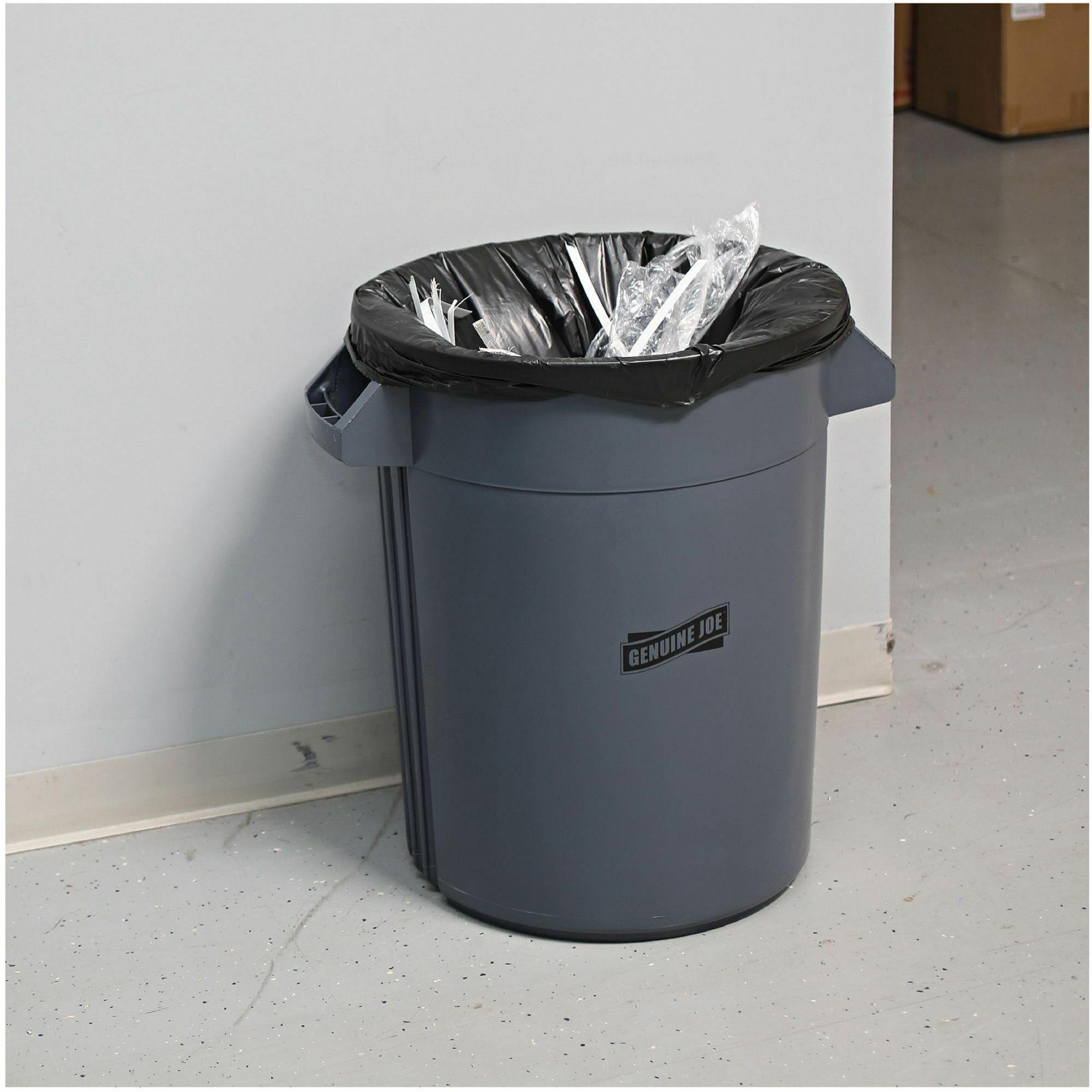 15 Gallon Trash Bags Garbage Can Liners Desk Office Hotel Room Size Black  Bags 24 x 33 Inch 8 Micron 1000