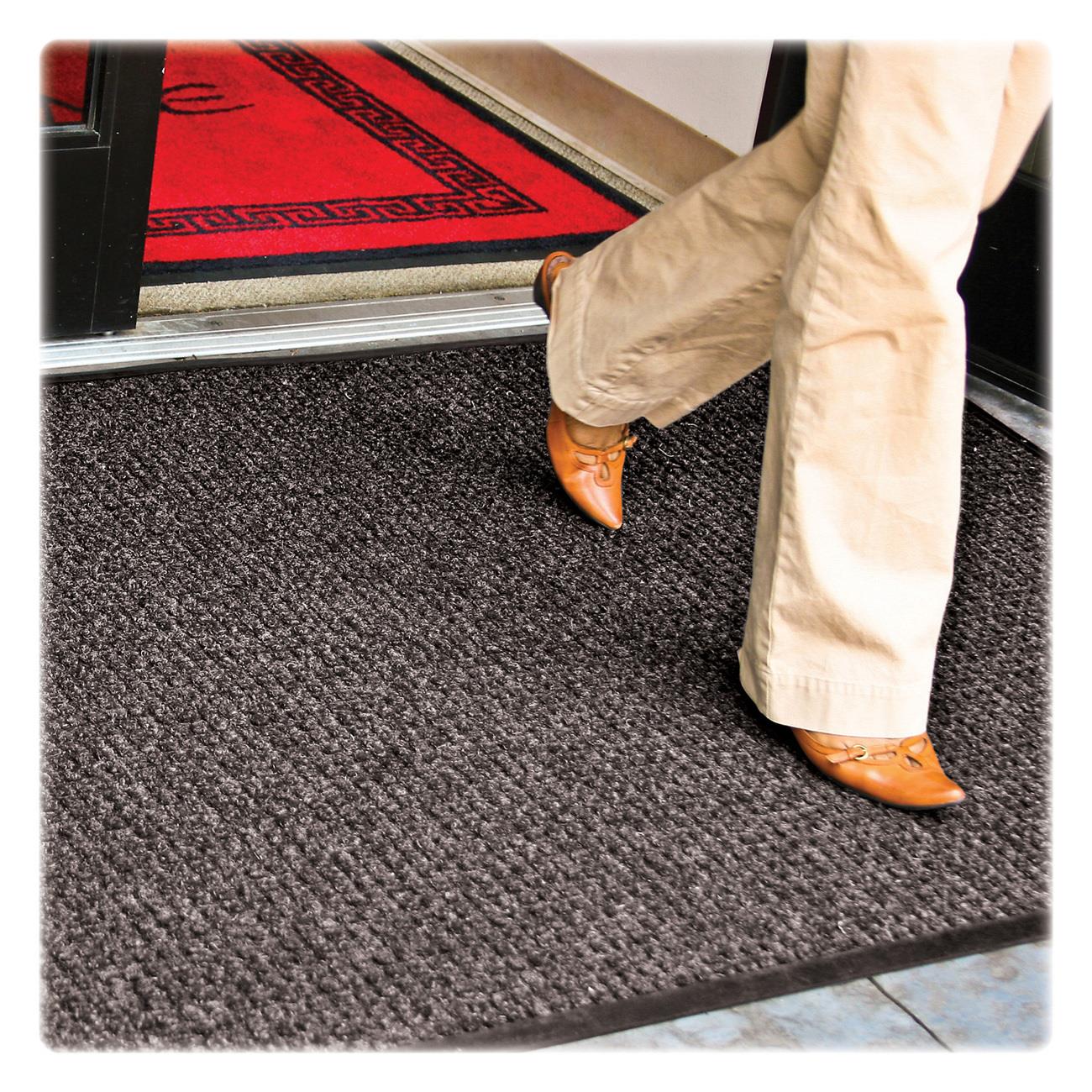 Guardian Floor Protection EcoGuard Floor Mat - Indoor, Outdoor, Carpeted  Floor, Hard Floor - 36 Length x 24 Width - Rectangular - Rubber -  Charcoal - 1Each