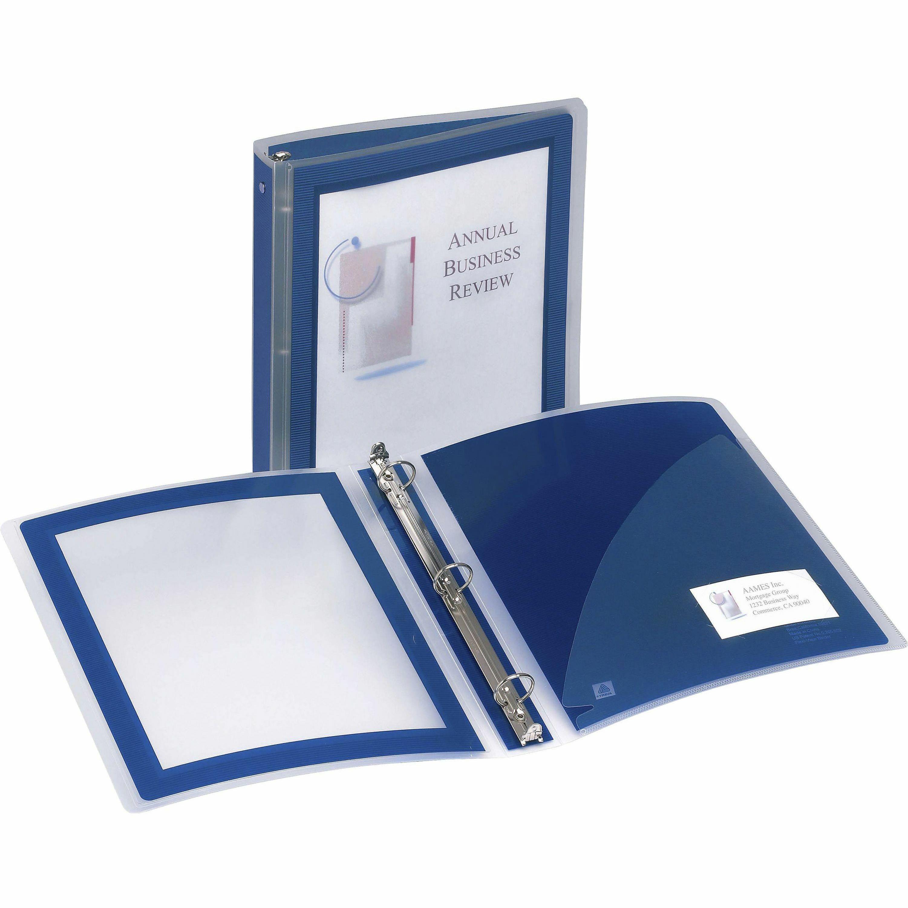 Business Source Round Ring Standard View Binders - 3 Binder Capacity