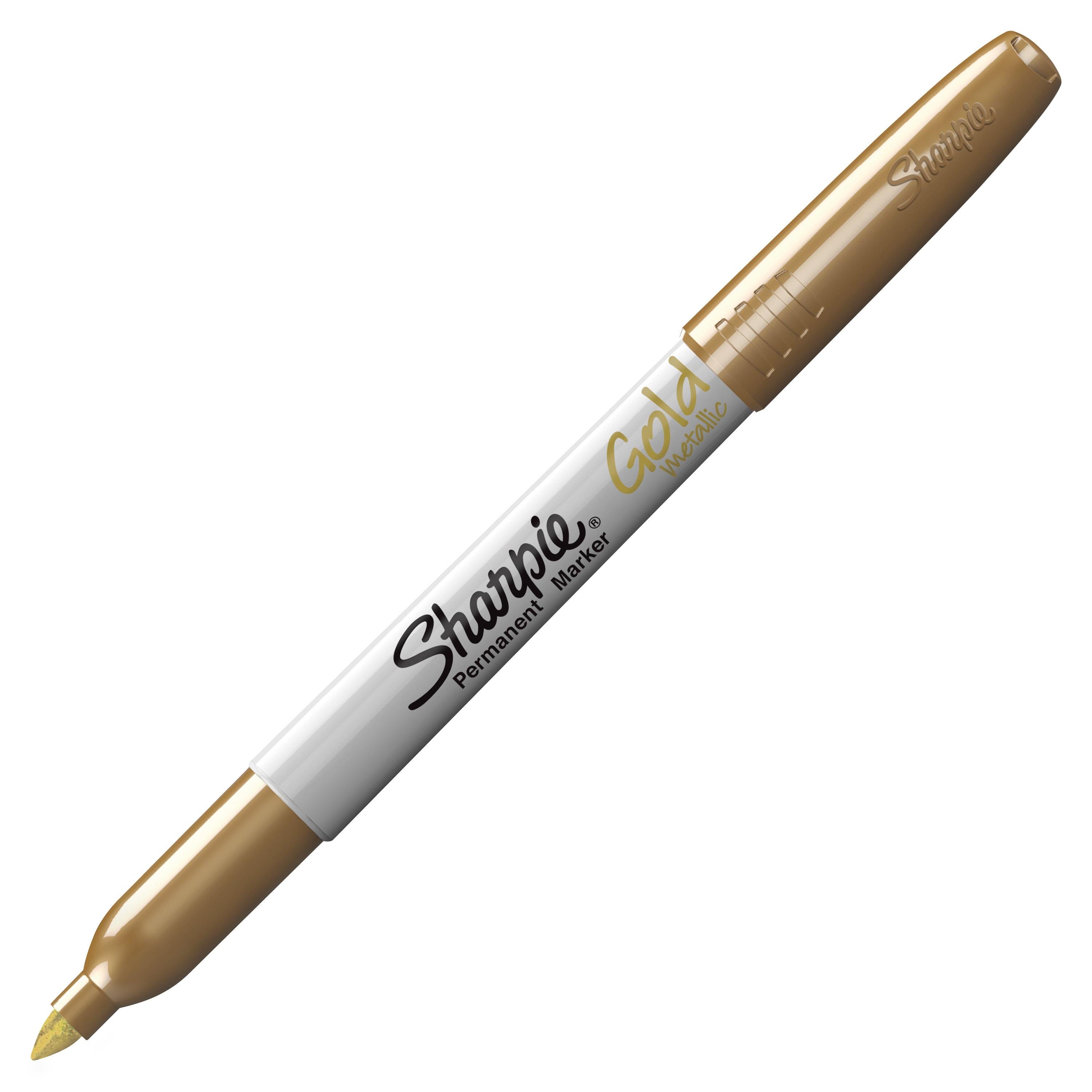 Sharpie Metallic Permanent Markers - Fine Marker Point - Gold Alcohol Based  Ink - ICC Business Products
