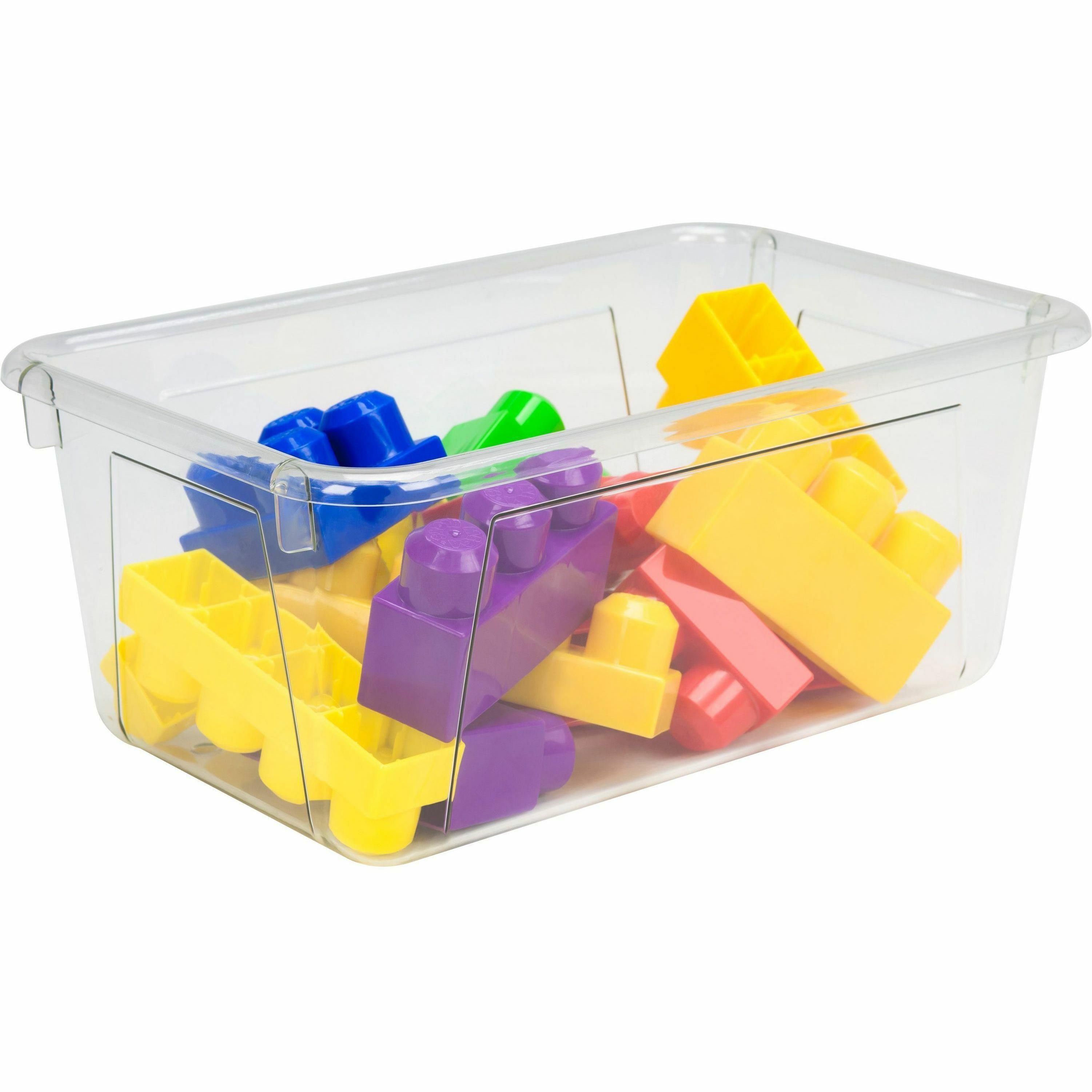 Storex Crystal Clear Cubby Bin - 5.2 Height x 7.8 Width12.1