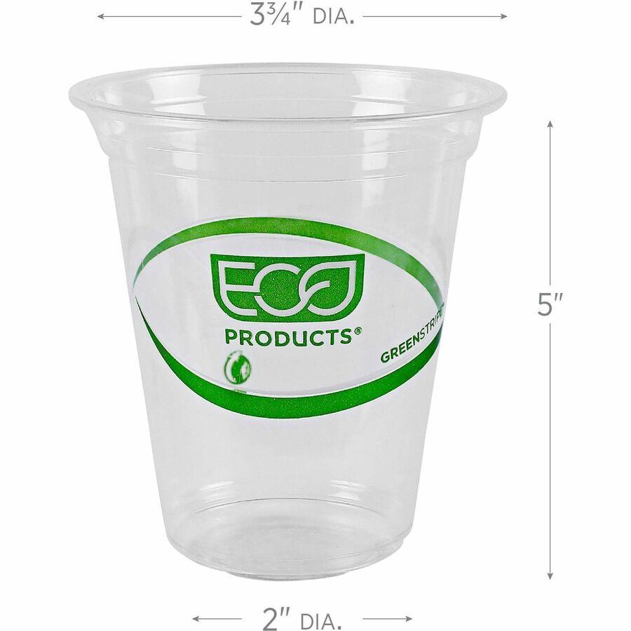 Eco Products GreenStripe PLA Compostable Cold Cups 12 Oz Carton Of