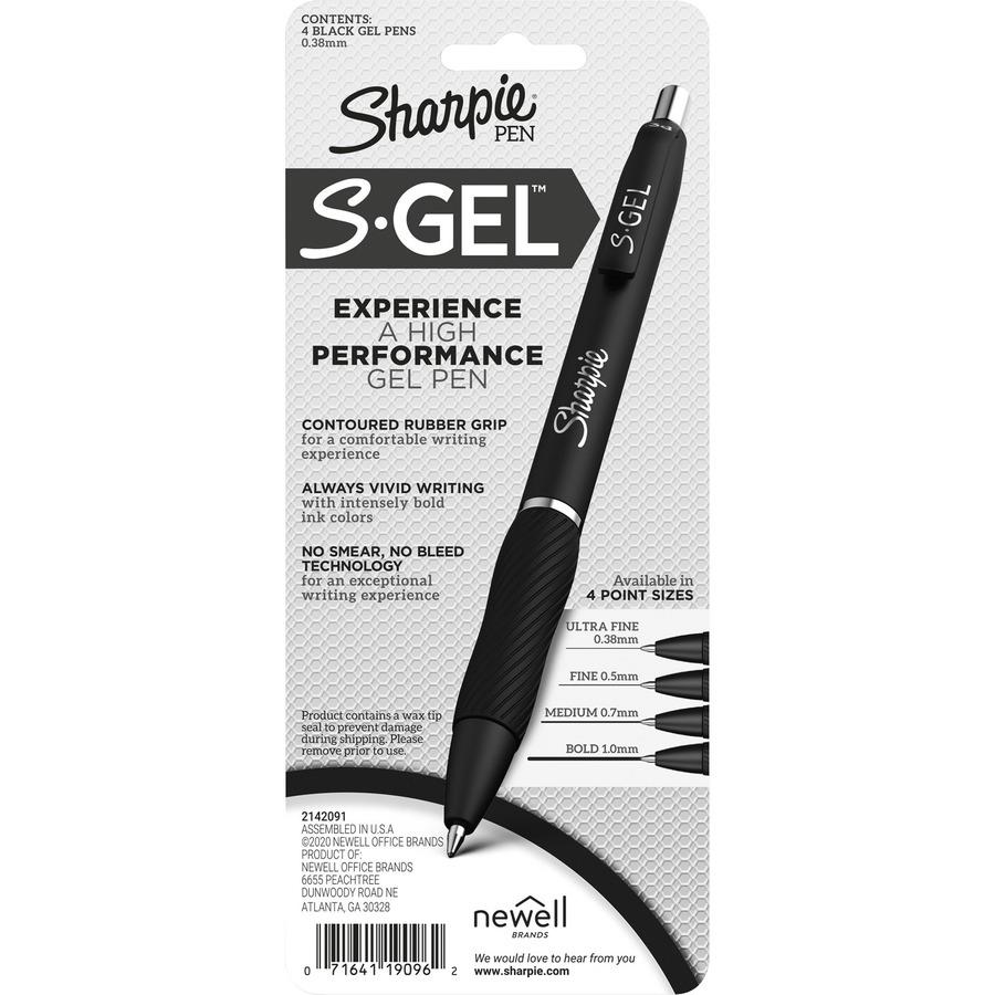 Sharpie® S-Gel™ S-Gel High-Performance Gel Pen, Retractable, Bold 1 mm, Red  Ink, Black Barrel, Dozen