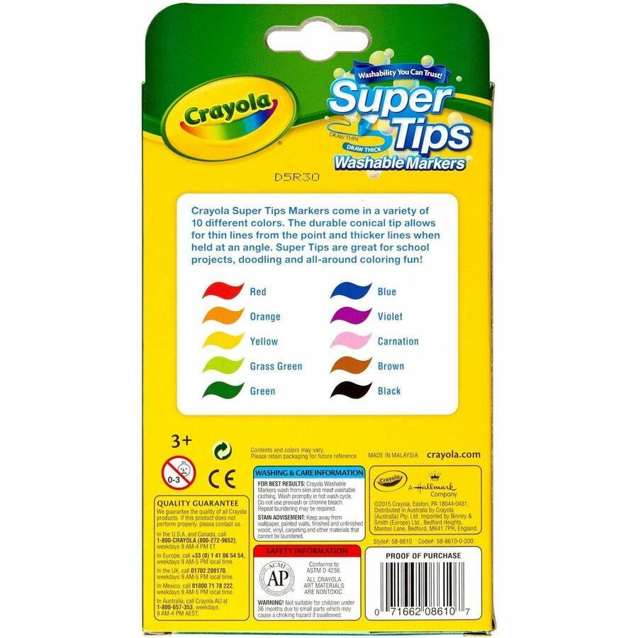 Super Washable Marker, 10 Count - The CEO Creative