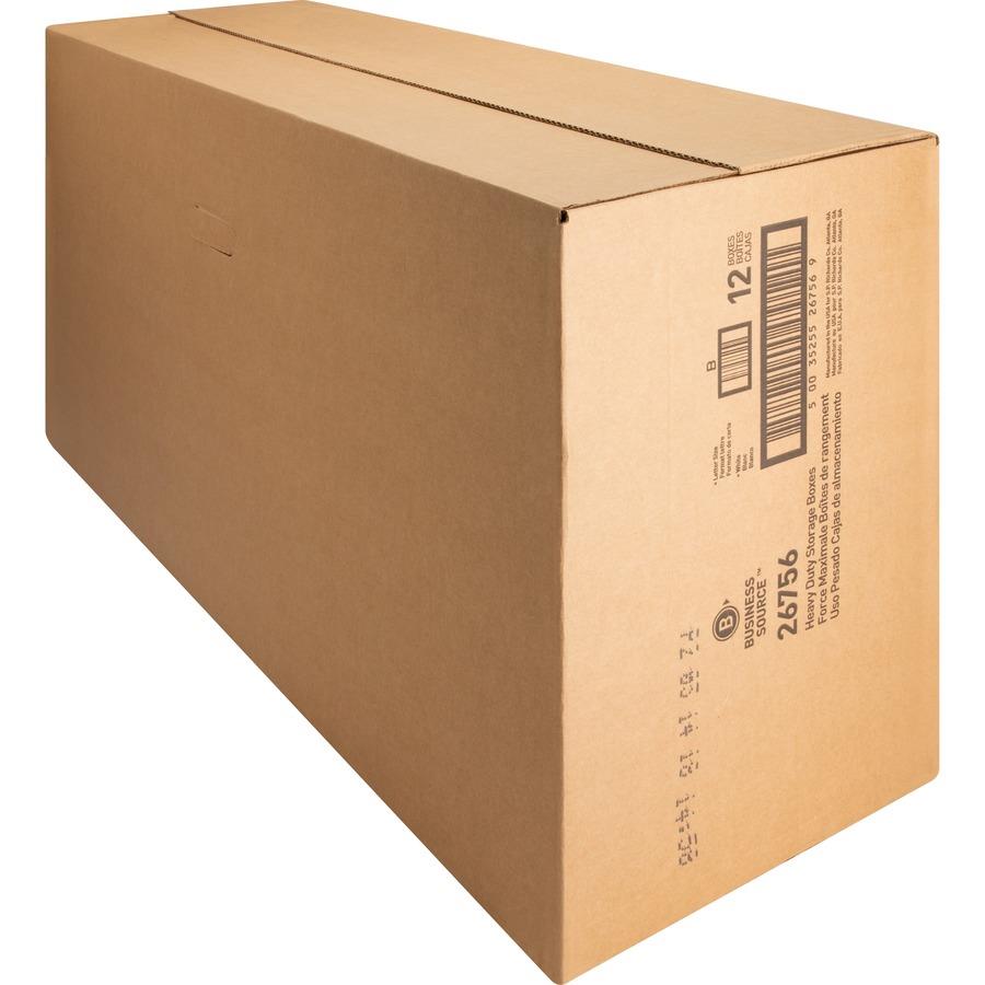 Business Source Heavy Duty Letter Size Storage Box - External