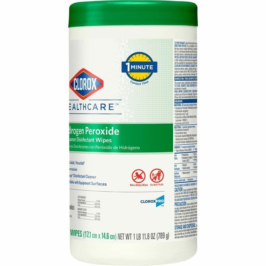 Clorox Healthcare Hydrogen Peroxide Cleaner Disinfectant Wipes - Wipe ...