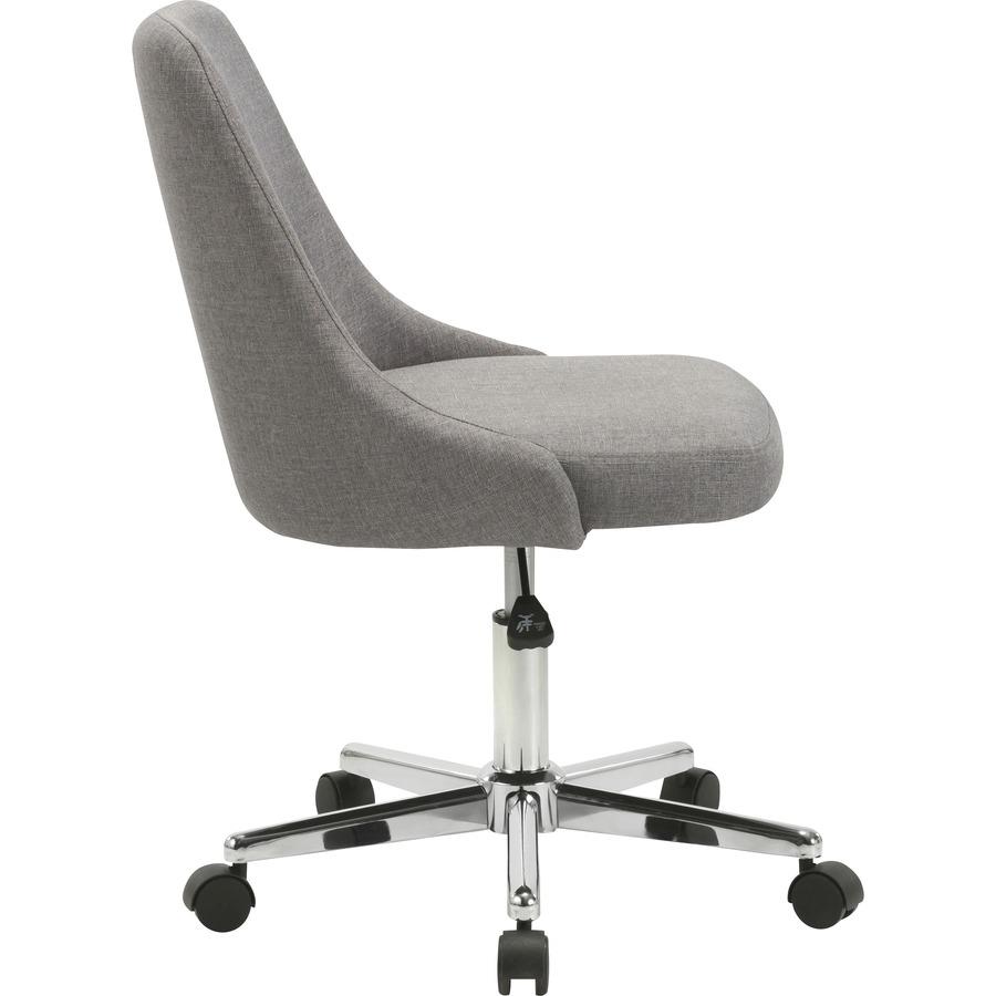 Lorell Classroom Adjustable Height Padded Mobile Task Chair Black