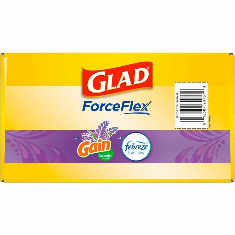 Glad ForceFlex Tall Kitchen Drawstring Trash Bags 13 Gal Febreze Scent 110  Ct