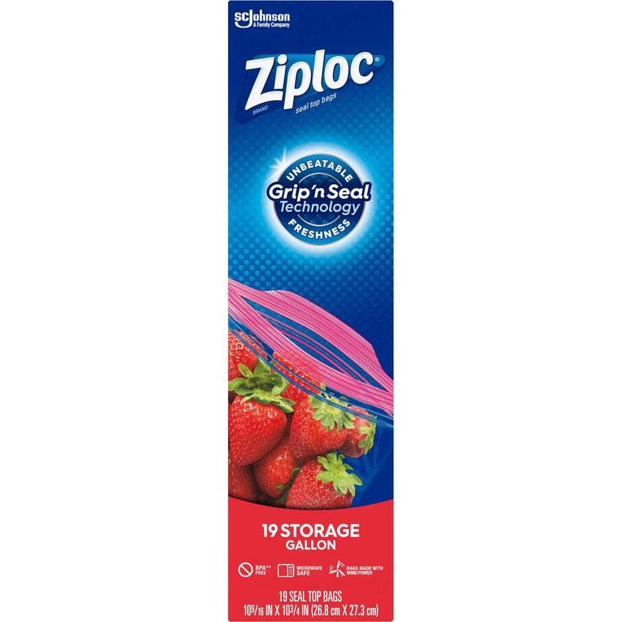 Ziploc® Gallon Storage Bags - 1 gal Capacity - Sliding SJN314467, SJN  314467 - Office Supply Hut