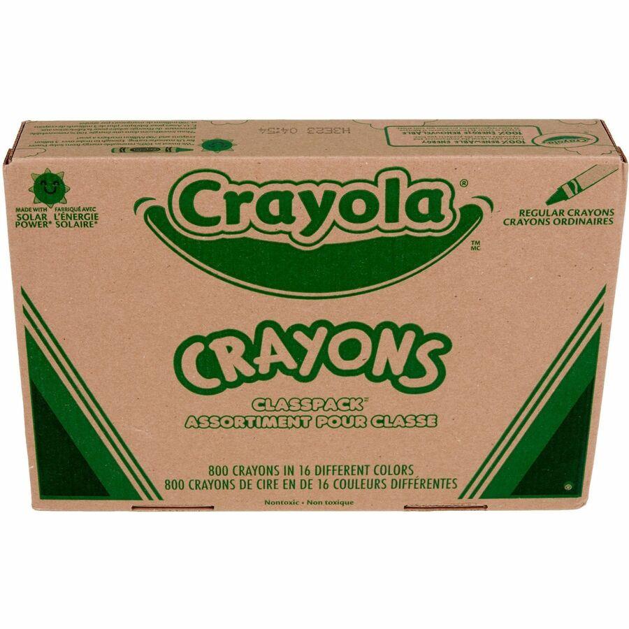 Crayola 16 Color Crayon Classpack Black Blue Brown CYO528016