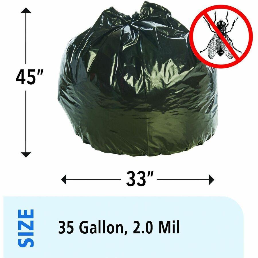 Stout Insect Repellent 35 Gallon Industrial Trash Bag, 33 x 35