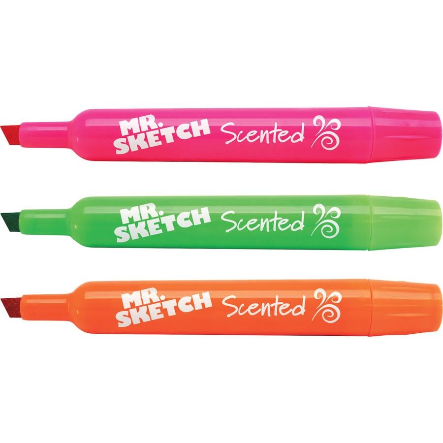 Mr. Sketch Scented Markers Chisel Point Assorted Colors Pack Of 6