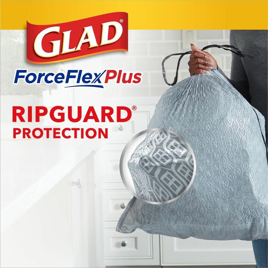 Glad ForceFlexPlus Drawstring Large Trash Bags