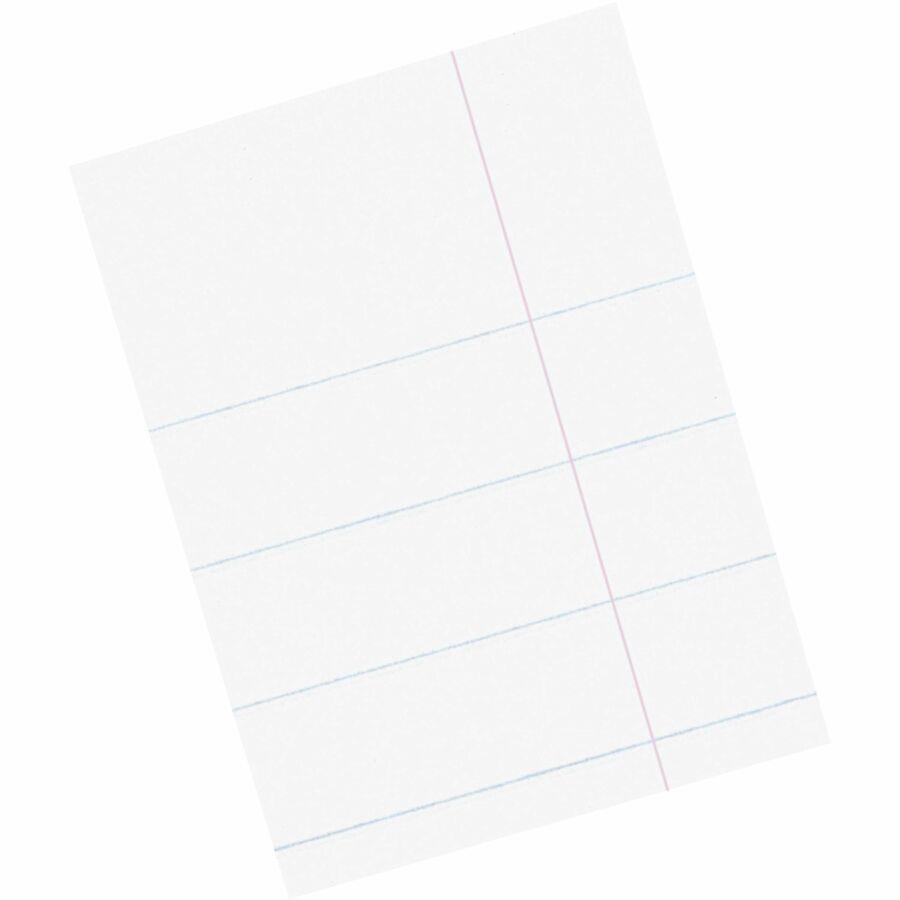 Pacon Composition Paper - Letter Printed - Wide Ruled - 0.375