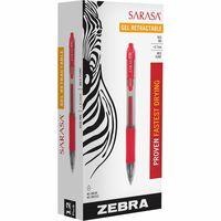 Zebra Sarasa Gel Ink Retractable Pens Bold Point 1.0 mm Clear Barrel Black  Ink Pack Of 12 - Office Depot