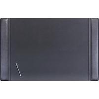 Black Leather 34 x 20 Desk Mat with Folding Side Rails – dacasso-inc