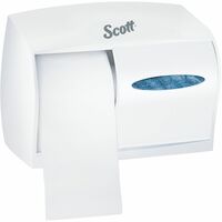 Scott Coreless Standard Roll Toilet Paper Dispenser - White, 2-Roll Capacity, Commercial Bathroom Fixture