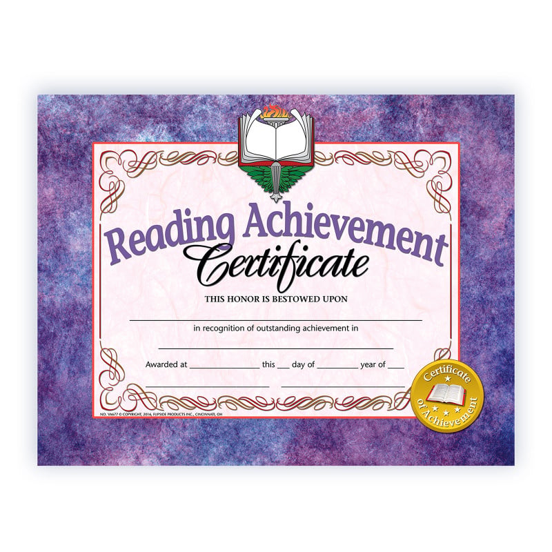 Hayes Reading Achievement Certificate, 30 Per Pack, 11 X 8-1/2 In (H-Va677) main image 1