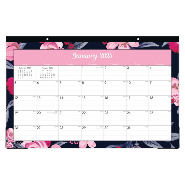 2025 Blue Sky Monthly Desk Pad Planning Calendar, 17” x 11”, Mimi Pink, January 2025 To December 2025 - Office Supply Hut 2025-blue-sky-monthly-desk-pad-planning-calendar-17-x-11-mimi-pink-january-2025-to-december-2025-office-supply-hut
