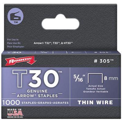 Arrow Fastener 5/16 T30 Staples