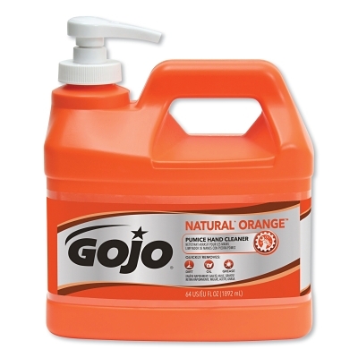 GoJo NATURAL ORANGE Pumice Hand Cleaner, 1/2 Gallon Quick Acting Lotion Hand  Cleaner with Pumice Pump Bottle 0958-04 - The Home Depot