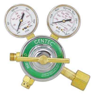 Gentec Single Stage Regulators, Oxygen, CGA 540, 4,000 psi inlet ...