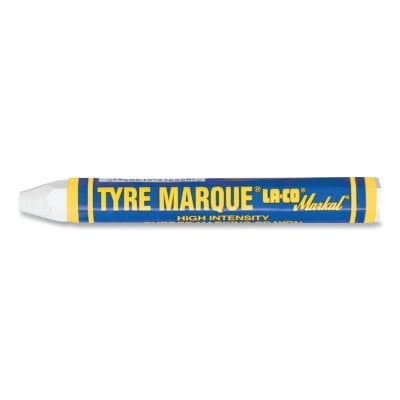 Markal 51420 Tyre Marque Rubber Marking Crayons, 1/2 in x 4 5/8 in, White