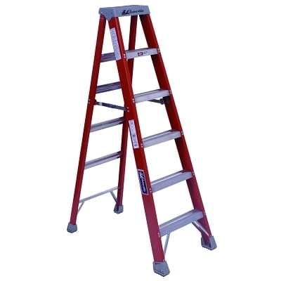 FS1500 Series Fiberglass Step Ladder, 2 ft x 17 in, 300 lb 