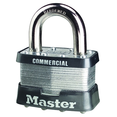 Master Lock No. 5 Laminated Steel Pin Tumbler Padlocks, 3/8