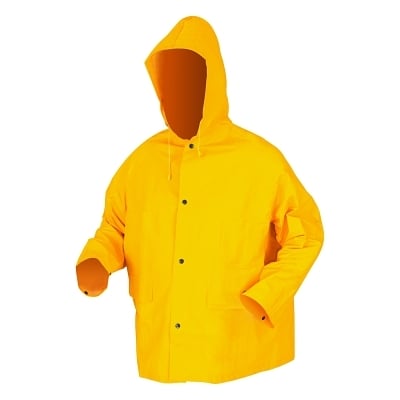 MCR Safety 200JH Classic Series Hooded Rain Jackets, Polyester/PVC ...