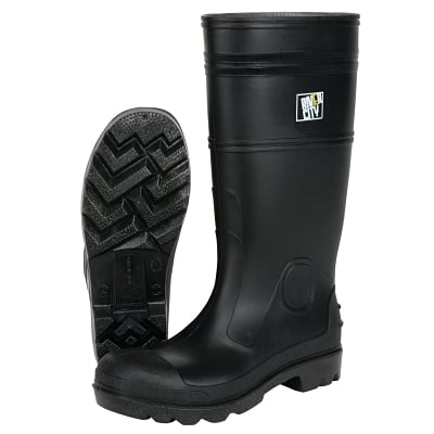 Buy MCR Safety Plain Toe Boots, Size 6, 16 in H, PVC, Black Online ...