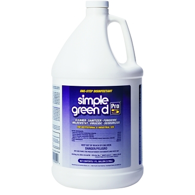 Simple Green d Pro 5 One-Step Disinfectant, 1 gal Bottle, Unscented ...