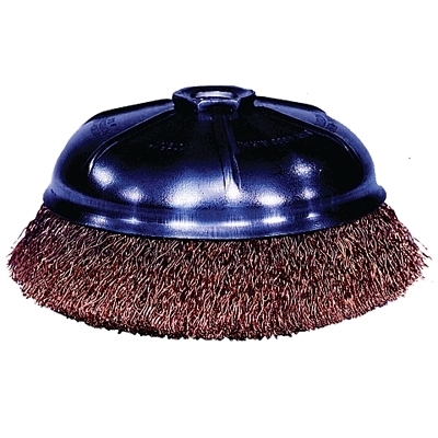 Buy Weiler Crimped Wire Cup Brush, 6 in Dia., 5/8-11 UNC Arbor, Bronze ...