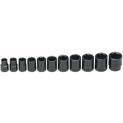 Buy Wright Tool 11 Piece Standard Impact Socket Sets, 1/2 in, 6 Point ...