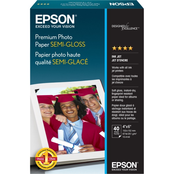 Epson Premium Photo Paper SemiGloss (4" x 6") (40 Sheets/Pkg