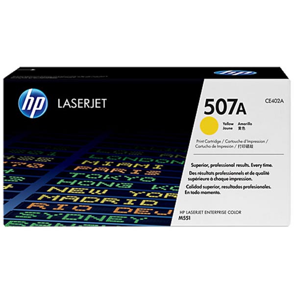 HP 507A, (CE402A-G) Yellow Original LaserJet Toner Cartridge for US Government HP 507A, (CE402A-G) Yellow Original LaserJet Toner Cartridge for US Government